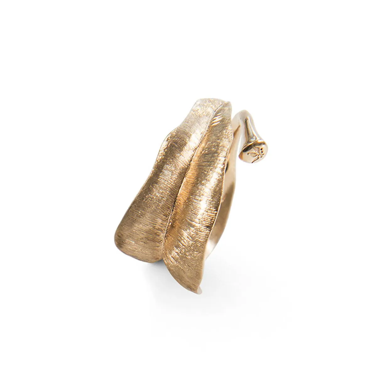 OLE LYNGGAARD COPENHAGEN Ringer>Ring, Leaves medium gult gull