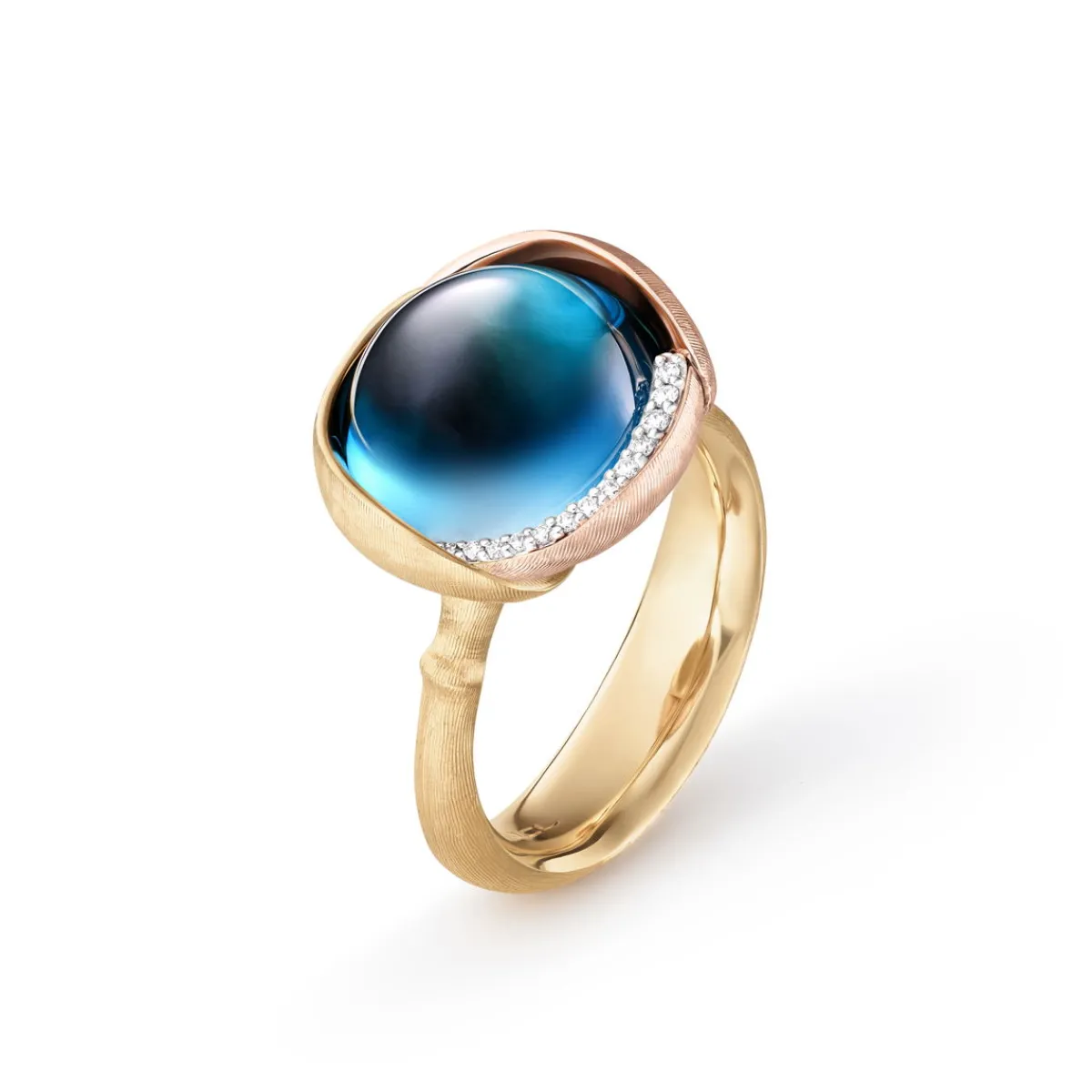 OLE LYNGGAARD COPENHAGEN Ringer>Ring, Lotus Str. 3 London Blue Topas