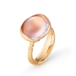OLE LYNGGAARD COPENHAGEN Ringer>Ring, Lotus Str. 3 Rosenkvarts