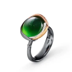 OLE LYNGGAARD COPENHAGEN Ringer>Ring, Lotus Str. 3 Serpentin oksidert sølv