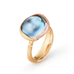 OLE LYNGGAARD COPENHAGEN Ringer>Ring, Lotus Str. 3 Sky Blue Topas