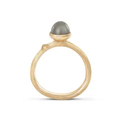 OLE LYNGGAARD COPENHAGEN Ringer>Ring, Lotus Tiny Str. 0 Grå Månesten
