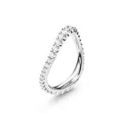 OLE LYNGGAARD COPENHAGEN Ringer>Ring, Love Band bred kurvet hvitt gull