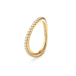 OLE LYNGGAARD COPENHAGEN Ringer>Ring, Love Band buet gult gull