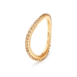 OLE LYNGGAARD COPENHAGEN Ringer>Ring, Love Band buet med brune diamanter