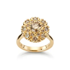 David-Andersen Ringer>Ring, Rosett Natural Fancy Brown diamanter 1,72 ct