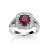 David-Andersen Ringer>Ring, Rubin 2,03 ct og diamanter 0,62 ct