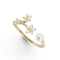 OLE LYNGGAARD COPENHAGEN Ringer>Ring, Shooting Stars - 3 stjerner og perle