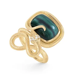 OLE LYNGGAARD COPENHAGEN Ringer>Ring, Snakes Malakitt og diamanter