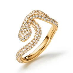 OLE LYNGGAARD COPENHAGEN Ringer>Ring, Snakes pavért liten