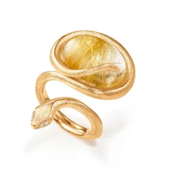 OLE LYNGGAARD COPENHAGEN Ringer>Ring, Snakes Rutilkvarts