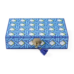 Jonathan Adler Smykkeskrin>Smykkeskrin, Basketweave Lacquer