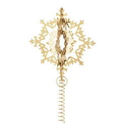 Georg Jensen Home Julepynt>Toppstjerne, Isrose forgylt