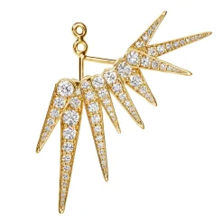 OLE LYNGGAARD COPENHAGEN Ørepynt>Vedheng, Funky Stars 0,99 ct gult gull