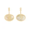 OLE LYNGGAARD COPENHAGEN Ørepynt>Vedheng, Lotus Rutilkvarts gult gull